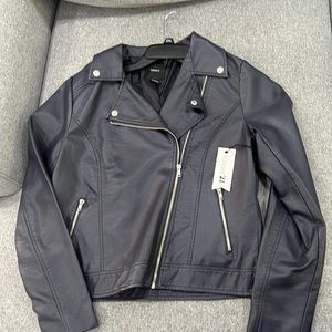 Forever 21 Dark Blue Leathers Jacket